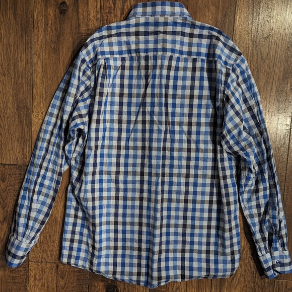 Luchiano Visconti Blue Shirt Mens XL Multicolor Plaid Squares Button Up Long Sle - Picture 12 of 16